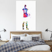 Vrouwelijke Volleybalspeler Canvas Afdruk (Insitu (Slaapkamer))