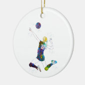 Vrouwelijke Volleybalspeler Keramisch Ornament (Links)