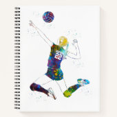 Vrouwelijke Volleybalspeler Notitieboek (Voorkant)