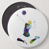 Vrouwelijke Volleybalspeler Ronde Button 6,0 Cm (Voorkant /achterkant)