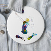 Vrouwelijke Volleybalspeler Ronde Button 6,0 Cm (In situ)