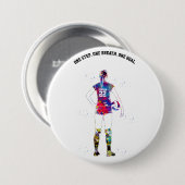 Vrouwelijke Volleybalspeler Ronde Button 7,6 Cm (Voorkant /achterkant)