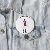 Vrouwelijke Volleybalspeler Ronde Button 7,6 Cm (In situ)