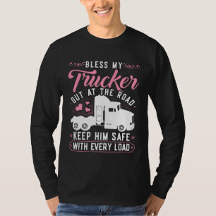 Vrouwelijke Vrachtwagenchauffeur Gebed Vrachtwagen T-shirt