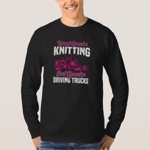 Vrouwelijke vrachtwagenchauffeur trucker t-shirt