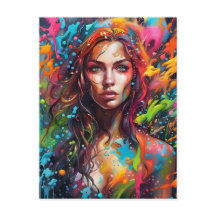 Vrouwelijke vrouw in schilderij