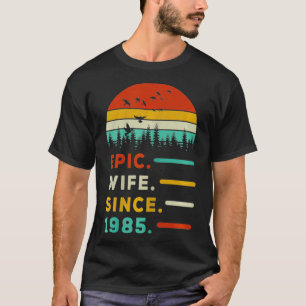 Vrouwelijke vrouw sinds 1985 36e bruiloft A T-shirt