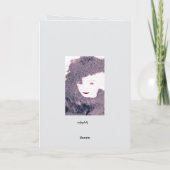 Vrouwelijke vrouwelijke roze veren schoonheid kaart (Achterkant)