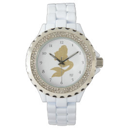 *~* Vrouwelijke Vrouwen Gouden Glitter Trendy Zeem Horloge