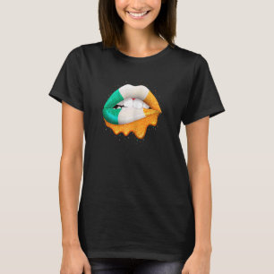 Vrouwelijke vrouwen in de Ierse vlag Vlaggen Vrouw T-shirt