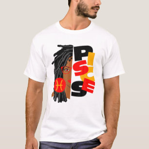 Vrouwelijke vrouwen in het meisje na de sluis van t-shirt