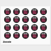 Vrouwelijke vrouwen zeggen: ronde sticker (Vel)