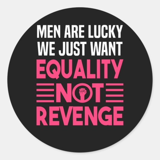 Vrouwelijke vrouwen zeggen: ronde sticker (Voorkant)