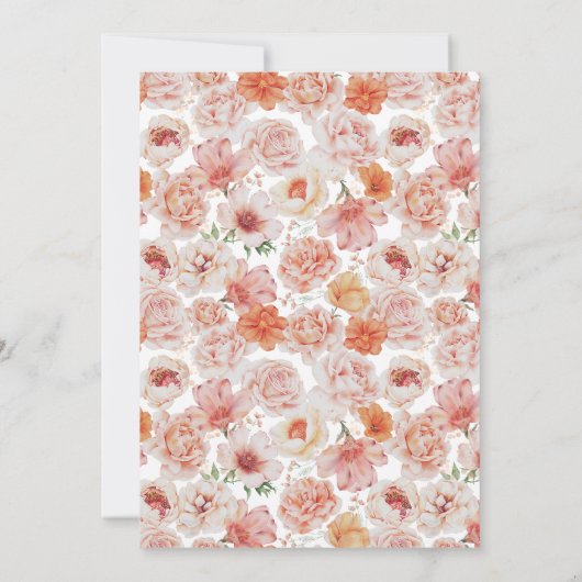 Vrouwelijke Waterverf Bloemen 86e Verjaardagsfeest Kaart (Achterkant)