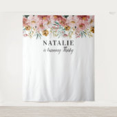 Vrouwelijke waterverf bloemige bewerkbare leeftijd wandkleed (Voorkant)