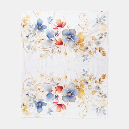 Vrouwelijke Waterverf florale fleece (Voorkant)