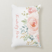 Vrouwelijke waterverf roze rozen babykamer decor accent kussen (Voorkant(Verticaal))