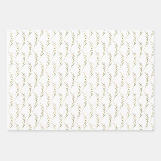 Vrouwelijke Waterverf Rozen Assorted Inpakpapier Vel (Voorkant 2)