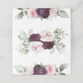 Vrouwelijke Waterverf Rozen Botanisch Plaatskaartje (Buitenkant ongevouwen)