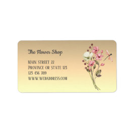 Vrouwelijke Waterverf Wildflowers adreslabel Etiket