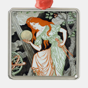 Vrouwelijke wetenschapper (Vrouwen in wetenschap e Metalen Ornament