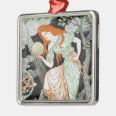 Vrouwelijke wetenschapper (Vrouwen in wetenschap e Metalen Ornament (Links)