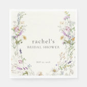 Vrouwelijke Wilde Bloem Bruids Bruiloft Servetten (Voorkant)