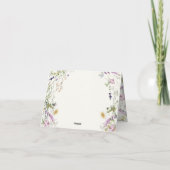 Vrouwelijke Wilde Bloem Bruidsfeest Bedankkaart (Achterkant)