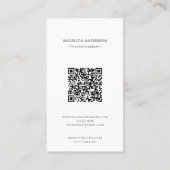 Vrouwelijke Wildflower QR Verticaal Visitekaartje (Achterkant)