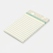  vrouwelijke zeer pastelkant en strepen Retro Post-it® Notes (Schuin)