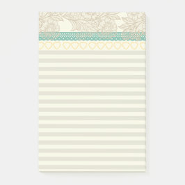  vrouwelijke zeer pastelkant en strepen Retro Post-it® Notes