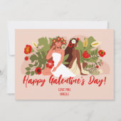 Vrouwelijke zusters Galentine's Day Bedankkaart (Voorkant)