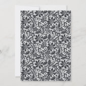 Vrouwelijke Zwarte Bloemen Kant Boog Verjaardagsfe Kaart (Achterkant)