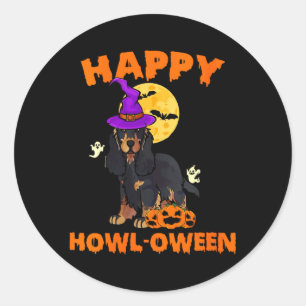 Vrouwelijke Zwarte En Lichtbruine Cocker Spaniel H Ronde Sticker