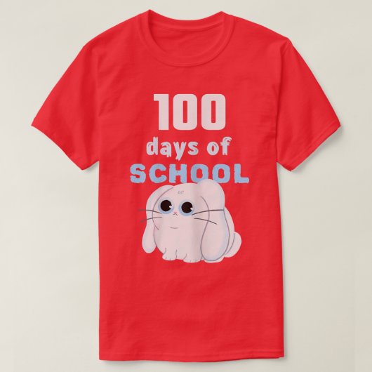 Vrouwen 100 dagen schoolleraar die Bunny Cu moet b T-shirt (Design voorkant)