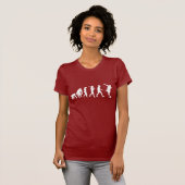 Vrouwen 10-pins bowling donker t-shirt (Voorkant volledig)