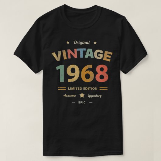 vrouwen 1968 Legend 54e verjaardag Geweldige 5 T-shirt (Design voorkant)