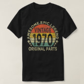  vrouwen 1970 Oorspronkelijke onderdelen 52 jaar o T-shirt (Design voorkant)