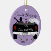 Vrouwen 1e Kerst Passen getrouwd Keramisch Ornamen Keramisch Ornament (Rechts)