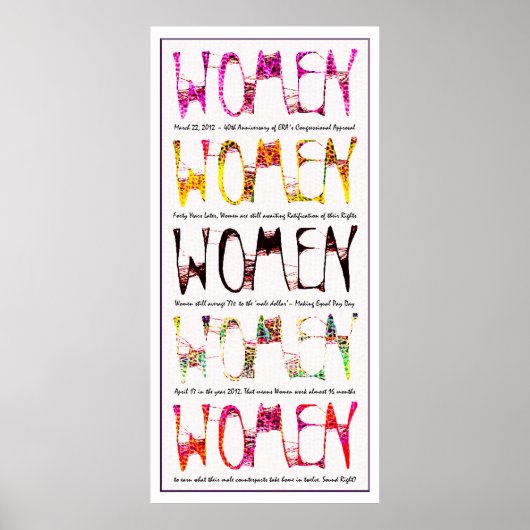 VROUWEN 2012 - ERA 40 / Equal Pay Day Poster (Voorkant)