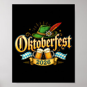 Vrouwen 2026 Duits bierfestival Beiers Poster
