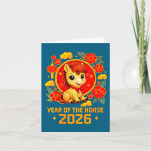Vrouwen 2026 Jaar Van Het Paard Maan Nieuwjaar 202 Kaart