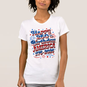 Vrouwen 250ste verjaardag Amerika  T-shirt