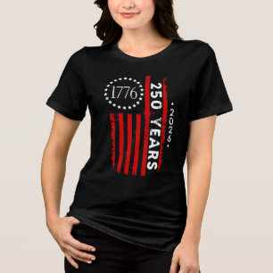 Vrouwen 250ste verjaardag Amerika Tri-Blend Shirt