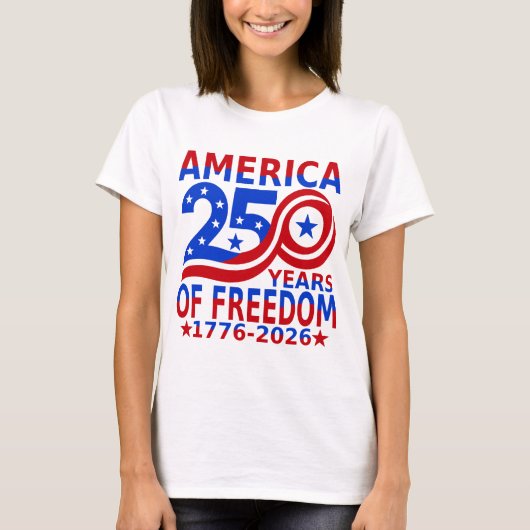 Vrouwen 250ste verjaardag t-shirt (Voorkant)