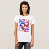 Vrouwen 250ste verjaardag t-shirt (Voorkant volledig)
