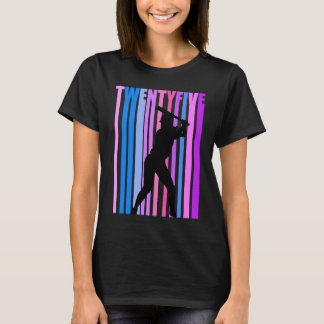 Vrouwen 25e Honkbal Verjaardag Softbal Sport Meisj T-shirt