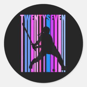 Vrouwen 27e verjaardag veldhockeyspeler sporten T- Ronde Sticker