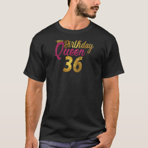 Vrouwen 36 jaar oud 1986 36e verjaardag koningin D T-shirt