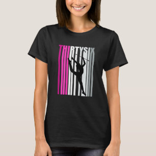 Vrouwen 36e Ritmische Gymnastiek Verjaardag Baton T-shirt